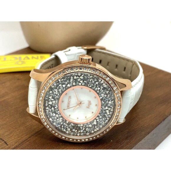 Invicta Womens Watch 24588 Angel Quartz Rose Gold Silver White Leather Band 40mm main image 8